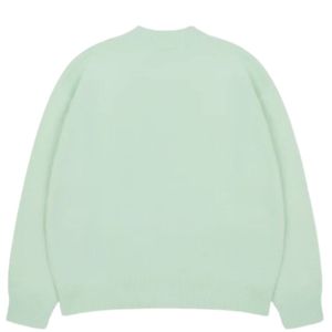 Pull en tricot vert menthe, doux et confortable, idéal pour un usage quotidien, pull décontracté en tricot vert menthe - Product Image 2