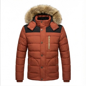 Conçu sur mesure de haute qualité hommes blouson aviateur col rond écologique imperméable manteau d'hiver toile tissu avant élégant haut - Product Image 1