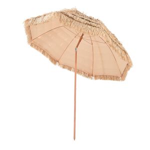 Ombrellone da Spiaggia Stile Tiki Hawaiano da 2,4 m, Resistente in PP con 8 Stecche Metalliche e Funzione di Inclinazione - Product Image 1