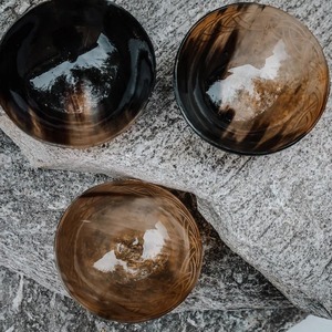 Handmade Horn Bowls With Carved Traditional Pattern Polished Natural Color Tableware For <b>Gifting</b> - Product Image 4