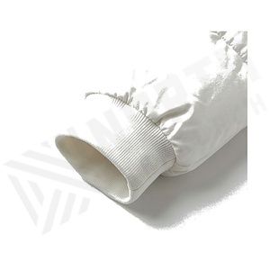 White Quilted Jacket Full Sleeve Stand Collar Zipper Closure Winter Windproof Thick Polyester Wadding Short Length - Product Image 6