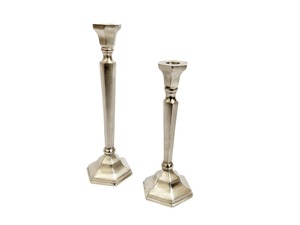 Support de bougie hexagonal poli en aluminium fait à la main, durable, pour la décoration de la maison - Product Image 2