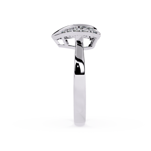 Bague de fiançailles et de mariage personnalisée en or rose 18 carats avec diamant de laboratoire VVS1D, bijoux en diamant cultivé en laboratoire - Product Image 3