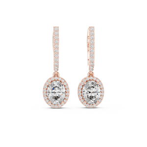 Pendientes Colgantes de Moissanita con Corte Brillante Redondo, Plata 925 con Baño de Rodio, Estilo Clásico para Mujer, Joyería de Boda - Product Image 3