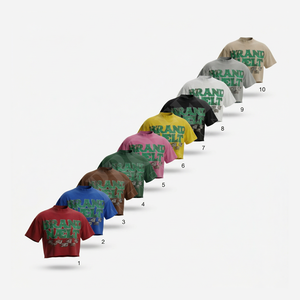 Vintage 100% Cotton Bamboo Blend Fleece Fabric Breathable Customized Hip Hop Street Wear O-Neck Regular Sleeve T-Shirt Men - Product Image 1