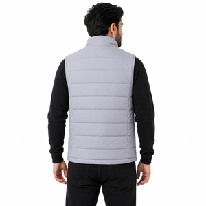 <b>Men</b>’s <b>Lightweight</b> Quilted Puffer Vest Full Zip Stand Collar Casual Outdoor Winter Waistcoat <b>Waterproof</b> OEM <b>men's</b> <b>jackets</b> B2B USA - Product Image 2