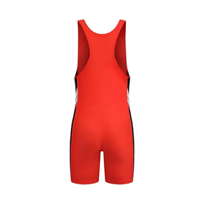 <b>Men</b> Red Black Color Blocked Wrestling <b>Singlet</b> Spandex Polyester Quick Dry Adult Size - Product Image 2