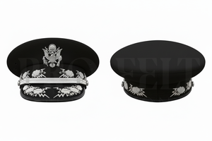 Vintage Style Embroidered Formal Uniform <b>Cap</b> Decorative Peak <b>Hat</b> with Metallic Badge Design for Costume & Collection Visor <b>Hats</b> - Product Image 3
