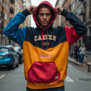 Custom Hoodie with Balaclava Set Cotton Fleece Pullover Sweatshirt <b>Matching</b> Mask with OEM ODM Customization - Product Image 5