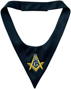 Masonic Master Mason Cravat Square Compass <b>Tie</b> Black Freemason Fraternity NEW Square Compass Neck <b>Tie</b> - Product Image 5
