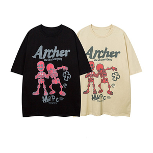 เสื้อยืดคอตตอน 100% แบบสวมใส่สบาย ทรงหลวม พิมพ์ลายตัวอักษร ASSC ลายหนามแหลม แขนสั้น แห้งเร็ว สไตล์ใหม่ แบบคัสตอม สำหรับทุกเพศ - Product Image 3
