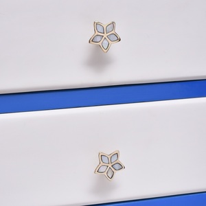 Mughalcrafs Brass Butterfly Shape Cabinet Knob Inlay <b>Drawer</b> <b>Pull</b> Dresser Wardrobe Shelf Modern Style Durable Furniture Handle - Product Image 2