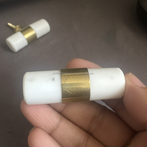 Poignée de meuble de cuisine minimaliste en marbre blanc de luxe AG Elements |   Quincaillerie de tiroir moderne en pierre 5 cm - Product Image 2