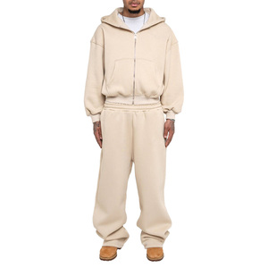 Survêtements amples personnalisés pour streetwear, avec fermeture éclair, en tissu respirant, taille élastique, coupe ample - Product Image 5