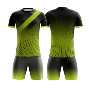 Ensemble de maillots de football sublimés pour hommes, dégradé noir et violet, manches courtes, respirant, anti-transpiration, vêtements de sport pour toutes les saisons - Product Image 4