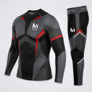 Conjunto Deportivo de Compresión para Hombre, para Gimnasio, Running, Fitness, Entrenamiento, Ropa Deportiva, MALUZA INDUSTRIES, EE. UU., Europa - Product Image 4