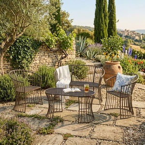 KHP Vietnam Wrought Iron Mediterranean Design Eco-Friendly Patio Furniture <b>Set</b> Heavy Duty Metal Garden <b>Table</b> <b>Chairs</b> Wholesale - Product Image 3