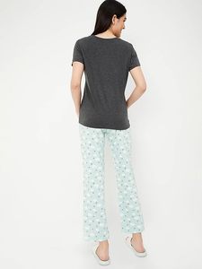 Conjunto de pijama de algodón para mujer, corte holgado, manga larga, suave, cómodo, transpirable, ropa de dormir - Product Image 2