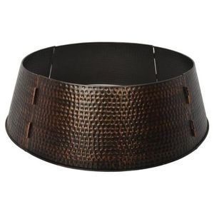 Customizable Antique Finished Blank Sublimation Christmas <b>Tree</b> <b>Stand</b> Modern Hammered Design Collar New Look Christmas Decoration - Product Image 1