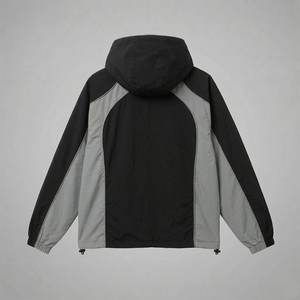 New Arrivals Custom Embroidery Logo Black Gray Men's Nylon <b>Wind</b> <b>Breaker</b> Trousers Sets For Summer Wear Men Sets Streetwear Jacket - Product Image 4