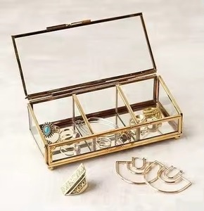 Artistic Metal Jewelry Organizer Storage <b>Box</b> for Rings <b>Earrings</b> Necklace Accessories Home Use - Product Image 3