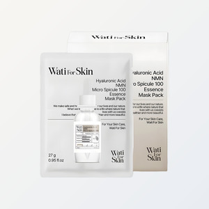 Soins de la peau coréens Whatiforskin Hyaluronic Acid NMN micro Spicule 100 Essence Face Mask 10ea Fabriqué en Corée - Product Image 3