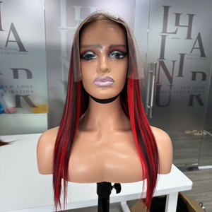 Prix usine 100% brut vierge vietnamien humain dentelle perruque trame os droit rouge Piano couleur Super Double dessiné Extensions de cheveux - Product Image 4