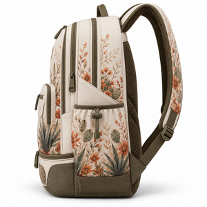 Pickleball <b>Backpack</b> Bag Desert <b>Floral</b> 25L Sports Paddle Racket Gear Organizer with Shoe Compartment Bottle Pockets Custom Logo - Product Image 2