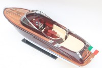 RIVA RAMA 44 PURPLE PAINTED Maquette de bateau à moteur en bois italien fait main, édition de luxe pour la décoration de la maison ou comme cadeau d'affaires