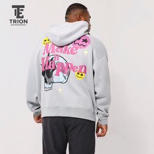 Sweat-shirts à capuche pour hommes, style streetwear, impression 3D, coupe ample, fabrication industrielle, impression en relief, style hip hop. - Product Image 3