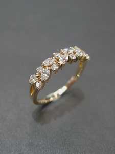 แหวนหมั้นเพชรทรงมาร์คีส์สองแถว ดีไซน์โดดเด่น ทำจากทองคำขาว 14K - Product Image 5
