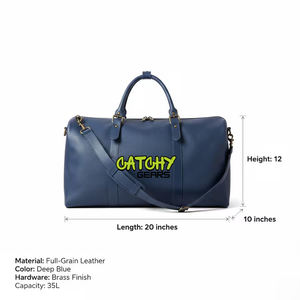 Bolsa de Viaje de Cuero Premium con Compartimento para Zapatos, Bolsa de Viaje Grande para Fin de Semana, Bolsa de Cuero Genuino Retro para Hombre y Mujer - Product Image 4