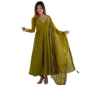 Diseño Premium Suave con Hermoso Trabajo de Bordado en Secuencia, Prenda Premium para Bodas y Fiestas para la Cultura India y Pakistaní - Product Image 1