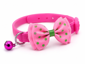 <b>Bow</b> Cat Collar OEM ODM Custom Logo Adjustable Kitten Collar with Bell Direct Manufacturer - Product Image 1
