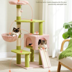 Torre per Gatti a Più Livelli da 120 cm con Tiragraffi Rivestiti in Sisal - Alberi e Tiragraffi Premium per Gatti - Product Image 5
