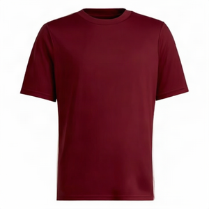 T-shirt en coton vert uni à manches courtes et col rond pour homme, coupe classique, tricot jersey décontracté, design uni - Product Image 2