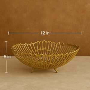 Bol à fruits élégant en métal argenté, fait main, en fer courbé, pour fruits, légumes, collations, objet décoratif - Product Image 4