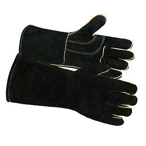 Guantes de soldadura Tig Mig de cuero retro marrón al por mayor, guantes de invierno de cuero de vaca de primera calidad para chimenea, fabricados en fábrica. - Product Image 6