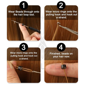 Agujas de Gancho de 3 Puntas con Mango Negro para Micro Anillos de Silicona, Cuentas, Extensiones de Cabello y Extensiones de Plumas - Product Image 6