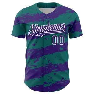 Camiseta de Béisbol Sublimada Personalizada, Transpirable, Cuello Redondo, Tirantes en T, Mangas Cortas, Secado Rápido, Ropa Deportiva para Equipos, Servicio OEM - Product Image 2