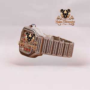 Square Quartz Analog <b>Watch</b> with Sapphire <b>Crystal</b> Stainless Steel Housing Alloy Integrated Bracelet - Product Image 1