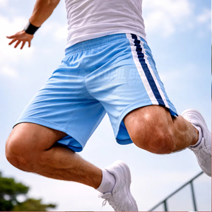 Shorts mi-longs décontractés pour hommes, couleur unie, en toile légère, respirants, taille élastique, poches, évacuation de la transpiration, pour le sport, la course à pied, la remise en forme - Product Image 4