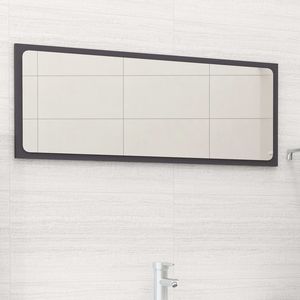 Espejo de baño gris 35,4 "x 0,6" x 14,6 "Espejos de baño Premium de madera de ingeniería - Product Image 1