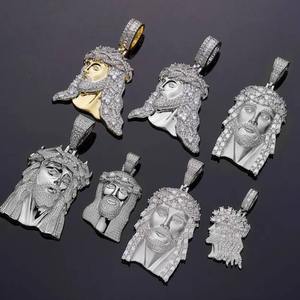 Custom Women's Iced Pattern VVS Moissanite Diamond Hip Hop Style <b>Silver</b> Plated Pendant <b>Solid</b> <b>Silver</b> Plated Diamond Pendant - Product Image 5