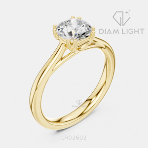 Bague de fiançailles en diamant cultivé en laboratoire, or blanc 14 carats, coupe ronde, solitaire, bague de mariage, bijoux fins, certifiée IGI - Product Image 6