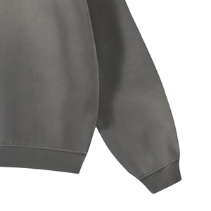 เสื้อฮู้ดซิปสำหรับผู้ชายผ้าฟลีซ Hoodie2026ผ้าฝ้ายย้อมสีล้วนสำหรับฤดูหนาวปรับแต่งได้เต็มที่100% - Product Image 4