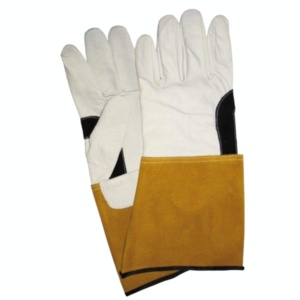 Gants de travail robustes de haute qualité en cuir de chèvre et de vachette renforcés, pour la soudure TIG, protection contre les étincelles et la chaleur - Product Image 1