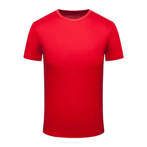 T-shirt décontracté à manches courtes et col rond pour homme, vert turquoise, coupe classique, uni, tricoté - Product Image 2