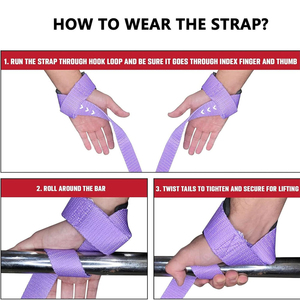 CLOVIX SPORTS Sangles de musculation en gros – Sangles de poignet en coton robustes pour l'haltérophilie, l'entraînement physique et les séances de gym - Product Image 3