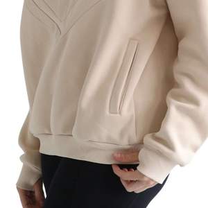 Sweat à capuche de grossesse oversize en molleton polyester/coton uni, confortable, décontracté, respirant, avec accès facile - Product Image 6